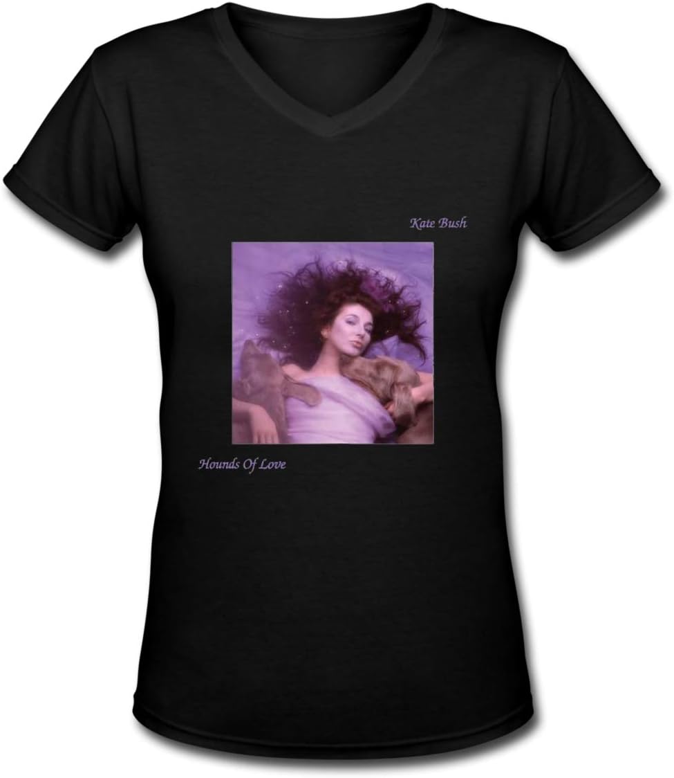 Sealiarks Kate Bush Hounds of Love Funny Women's Comfortable V-Neck T-Shirt