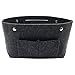 VANCORE Felt Insert Purse Organizer Handbag Cosmetic Travel Bag for Women Dark grey Small