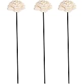 Amosfun Aromatherapy Rattan Reed Diffuser Sticks Set with Dried Flowers for Home Fragrance Essential Oil Diffuser Accessories for Living Room and Bedroom Decor 3-Piece 7.08X1.96X1.77In