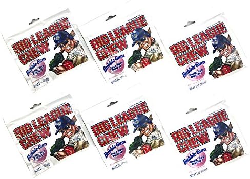 Big League Chew bubble gum 2.12oz(60g) Pack of 6
