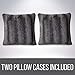 The Connecticut Home Company Throw Pillow Covers, 18x18 Set of 2, Soft Faux Fur Decorative Pillowcase Sets, Luxury Home Décor Accent Square Pillows, Livingroom Sofa Couch, Bedroom Beds, Tie Dye Brown