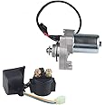 WATERWICH Starter Compatible with Tao Tao 125cc 110cc-50cc with Relay ATV Coolster Motor Coolster Four 4 Wheeler Chinese Pit Dirt Bike 4 Wheelers Go Karts Dune Buggy Sandrail Quad SSR Roketa