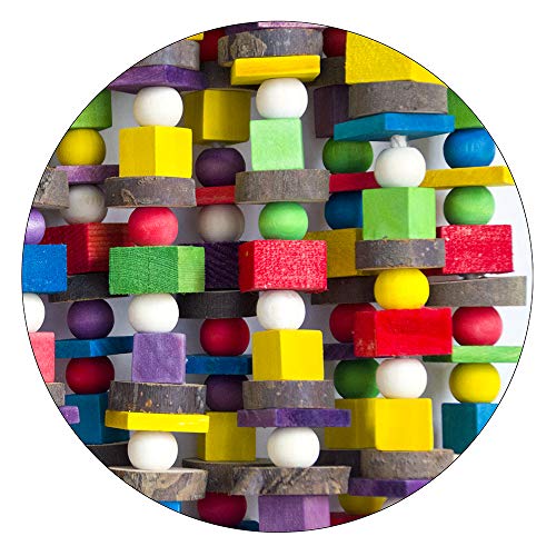 Deloky Extra Large Bird Parrot Chewing ToyMulticolored Natural Wooden