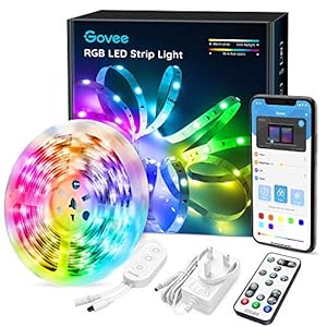 Govee LED Lights 5m RGB Colour Changing Led Strip Light with Remote and
