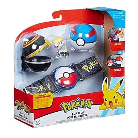 Character Optiions Pokémon Clip 'N' Go Poké Ball Gürtel Set - Schwarz / Blau