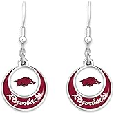 Arkansas Razorbacks Stacked Disk Earrings Jewelry Gift Licensed UA