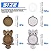 Glarks 48-Pieces Mixed Antique Bronze Silver Owl & Tree Bezel Pendant Tray with Glass Cabochons Charm Cameo Tray for Bracelet Necklace Crafting DIY Jewelry Gift Making