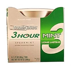 BREATH SAVERS 3HOUR MINT SPEARMINT Can 1.27 oz Each