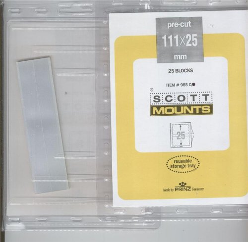 Scott or Prinz 111X25 CLEAR Stamp Mounts SCOTT # 985C