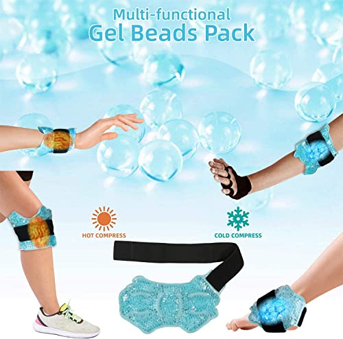Ice Packs for Injuries Reusable, Ankle/sport Foot Ice Therapy Wrap, Hot Cold Ice Gel Pack with Adjustable Brace for Sprained Ankles, Plantar Fasciitis, and Swelling Feet, Microwaveable, Freezable