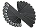 12-Pack Professional Nail Files: Double-Sided 100/180 Grit Emery Boards for Natural, Acrylic, Poly, and Gel Nails - Washable Black Manicure Tools Set by JPACO