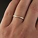 King Will Glory 2mm Rose Gold Thin Tungsten Ring Wedding Band High Polished for Men Women