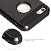 iphone 5s Case, iphone 5 Case,iPhone SE TPU + Pc Dual Layer Hybrid Fashion Shockproof Soft Hard Defender Case Cover for Apple iphone 5/5s (Black-Black)