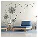 Dooboe Dandelion Wall Decal - Wall Stickers Dandelion Art Decor- Vinyl Large Peel and Stick Removable Mural