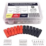 Erayco 96 Pcs 15/30/45 Amp Anderson Powerpole Connectors Assortment Kit, Quick Disconnect Terminals Connectors, with Connector Housing and Powerpole Come Unassembled in Box, AWG10-20