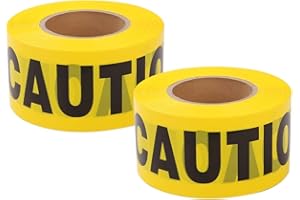 Berry Caution Tape Yellow, 3” x 656 Ft Non-Adhesive Warning Tape, 200 Meter Caution Printed Safety Tape for Off Road Areas, O