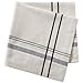 DII French Stripe Tabletop Collection Farmhouse Style Dining Table Linen Napkin Set, 20x20, Taupe/Black, 6 Piece