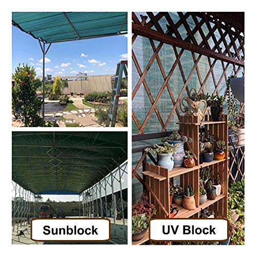 Yeanee Sonnenschutznetz Schattiernetz Dunkelgrün,Sonnensegel mit 90% Schattierwirkung Sonnenschutzgewebe,für Terrasse… – Bild 6