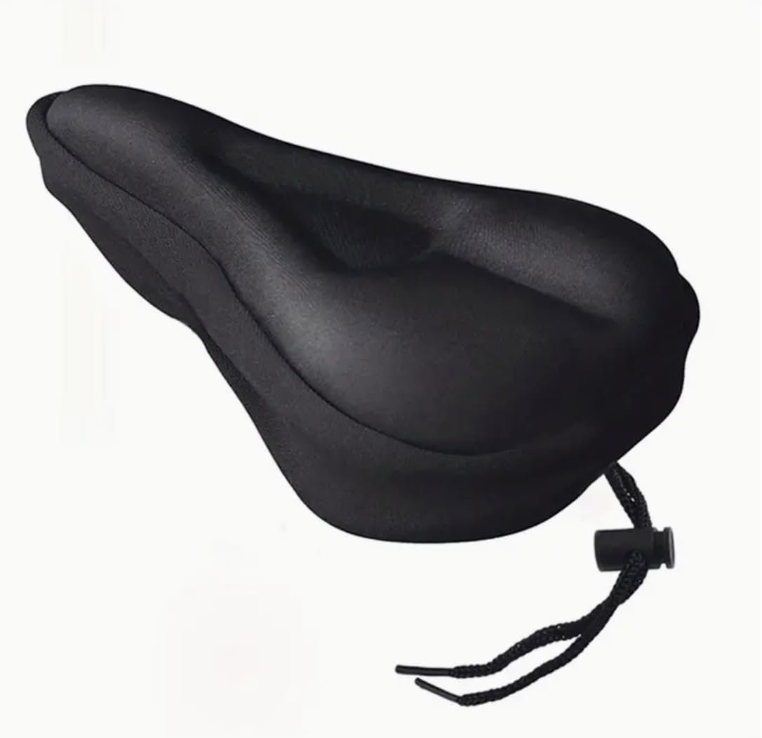Extra Soft Silicone Gel Bike Seat Cover - Gel Padded Bike Saddle Cushion for Men Women, Extra Soft Exercise Bicycle Saddle Cover Compatible with Peloton, Outdoor & Indoor