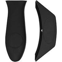 Silicone Hot Handle Cover, Assist Pan Holder for Cast Iron Skillets and Traditional Pots - Black