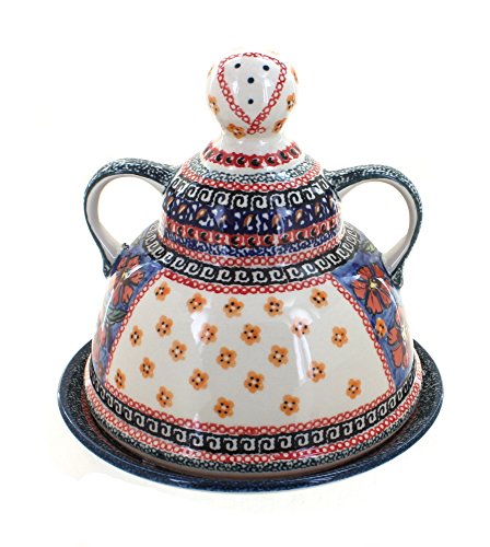 Click Here to See More Images Polish Pottery Jungle Flower Cheese Lady