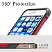iPhone 5S Case,iPhone SE Case,Wollony Rugged Hybrid Dual Layer Armor Protective Back Case Shockproof Cover for iPhone SE/5/5S - Heavy Duty - Slim Hard Shell Protection - Impact Resistant Bumper (Red)