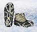 Crampons Upgraded 19 Spikes Ice Snow Grips Traction Cleats System Safe Protect for Walking, Jogging, or Hiking on Snow and Ice (Fit S/M/L/XL/XXL Shoes/Boots) (Dark Black, Large)