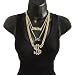 Goldtone Layered Iced Out "Show Me the Money" Adjustable Link Chain Necklace