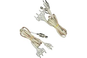 ThreeWOT Fencing Body Cord, Fencing Body Cord Foile/Sabre,Two-pin Plug Clear Wire(Set of 2)