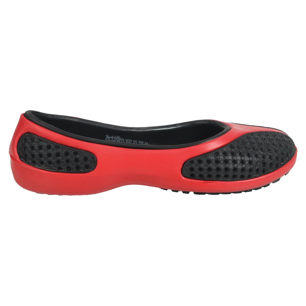 action shoes women eva clogs belly shoes 1301-black-red