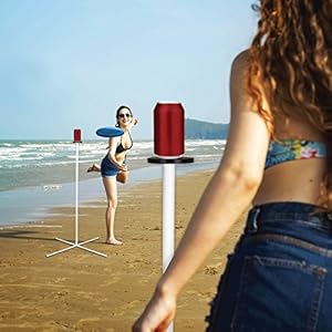 ropoda Flying Disc Game, Outdoor Game Set, Disc Toss Game for Beach,Lawn, Park or Backyard