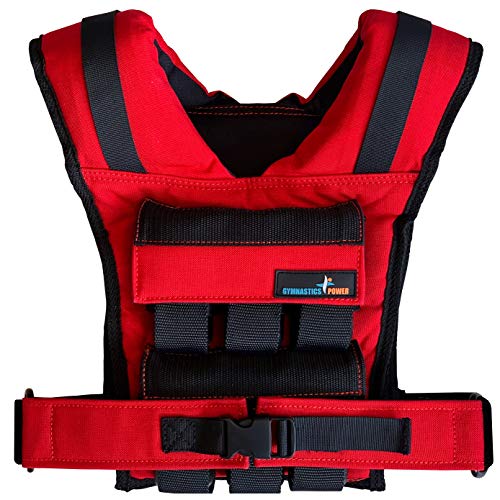 Gymnastics Power Weighted Vest 25lb Removable Iron Weights for Men