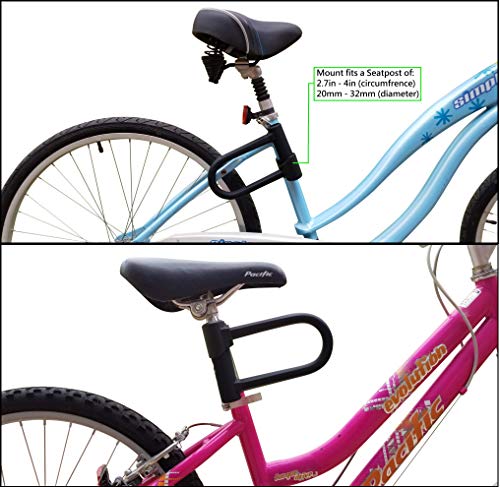 image for White Rock Gear Bike U Lock with Cable - Heavy Duty 16mm Bicycle Lock 