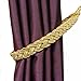 Quickway Imports QI003210 Pair of Gold Rope Curtain Tiebacks, 18 inches