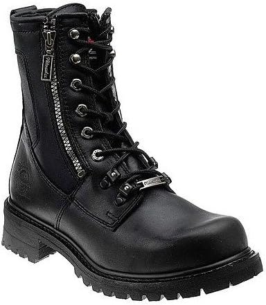 Milwaukee Motorcycle Clothing Company Trooper Leather Men's Motorcycle Boots (Black, Size 10D)