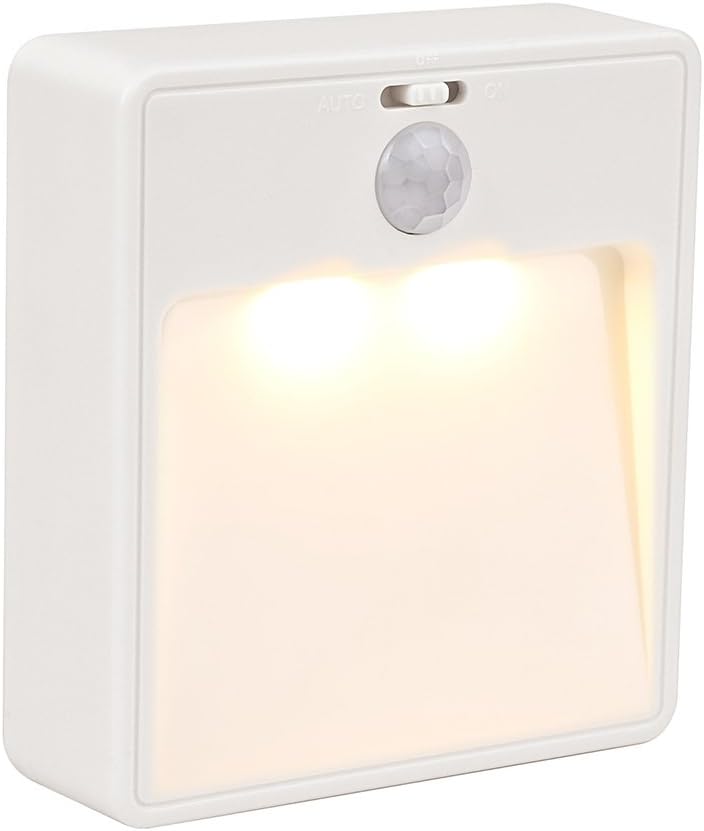 Night Light, Battery-Powered LED Night Light with Motion-Sensing LED Stick and Sleep Friendly Amber Color Light (1 Pack)