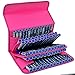 80 Slot Maker Pen Case Lipstick Case - Pistha Maker Case Holder Organization with Carrying Handle and Baldric for Primascolor Marker and Copic Marker, Liquid Highlighter, Or Other Type Maker