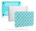 TOP CASE Quatrefoil/Moroccan Trellis Hot Blue/Turquoise Rubberized Hard Case Compatible Older Generation MacBook Air 13