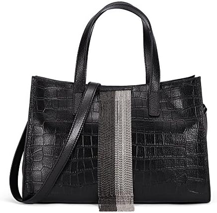 Women's Leather Handbags Ladies Designer Satchel Shoulder Tote Bags With Tassel