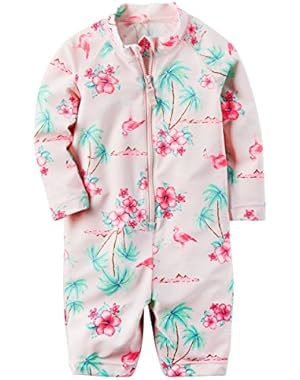 Baby Girls' Flamingo Rashguard, Pink