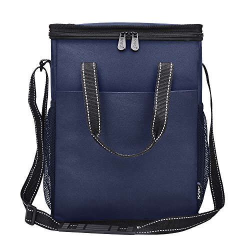 image for Kato 6 Bottle Wine Carrier - Insulated Wine Carrying Case Cooler Tote 