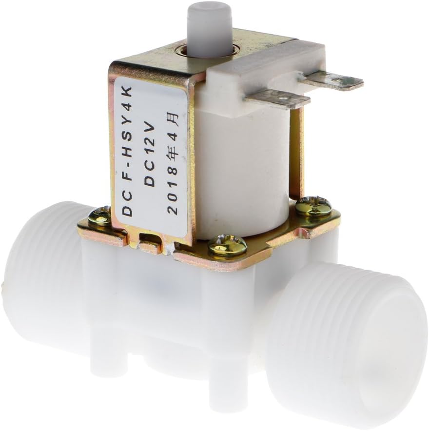 SALliang 12V DC Normally Open Electric Solenoid Valve 3/4" N/O Water Control Diverter Device for Water Low Viscosity Fluids