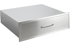 CURTAINBORO Stainless Steel BBQ Drawer,Outdoor Kitchen Drawers 30x10 inch Large Capacity Triple Drawer，304 Steel 3 Drawer Cabinet for Outdoor Kitchen Island & BBQ Islands 20"W x 10"H x 30"D