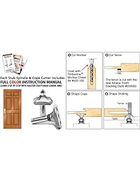 Amana Herramienta 54131 Ogee con punta de carburo 11 32 R X 1   3 4 X 11 16 CH X 1 2 inch SHK W Inferior BB Router Bit para material de 1   3 4