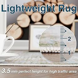 jinchan Runner Rug 2x7 Hallway Abstract Sketch