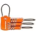 4 Pack TSA Approved Travel Combination Cable Luggage Locks for Suitcases & Backpacks - Orange