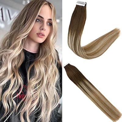 Easyouth Tape In Ombre Hair Extensions 16 Balayage 50 Gram 6
