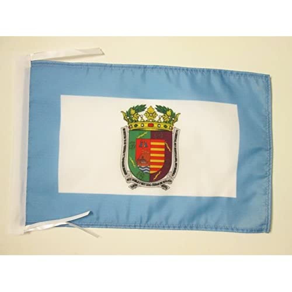 AZ FLAG - Province of Málaga Flag - 18'' x 12'' - 100% Polyester Malaga Small Banner with Two Cords - Fade Resistant - Vivid Colors - 18x12 in - 45x30 Cm — image 1