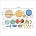 decalmile Wall Stickers Planets in Space Children Solar System Wall Decoration Bedroom Children Baby Living Room