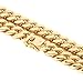 Mens Gold Tone Heavy 4mm Thick Cut 9